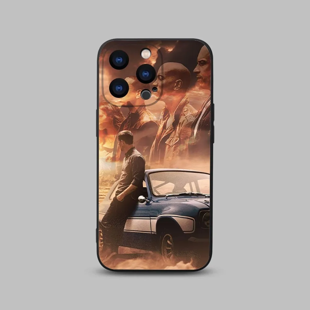 Fast & F-Furious FAF Phone Case For iPhone 15,14,13,12,11 Plus,Pro,Max,XR,XS,X,7,8 Plus,SE,Mini Black Silicone Soft