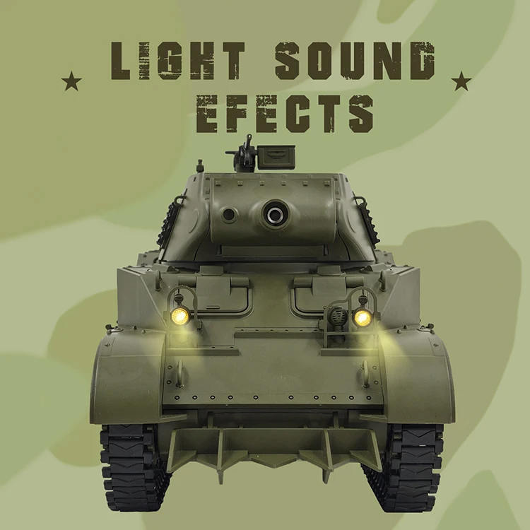 Coolbank G2079 Maßstab 1:16, US M8 RC Panzer, selbstfahrendes Haubitze-Modell, Spielzeug mit Rauch-Turm-Rotation 360 °   Modellpanzer für Erwachsene und Kinder