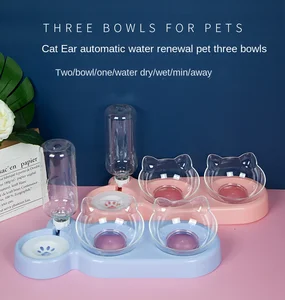 PET SupplioSevated Bowls para gatos y perros Double Cat y Dog Bowl Alimenterselevised Cat Alimentando y bebiendo suministros 8 mejores tazones de comida de ventas - №4
