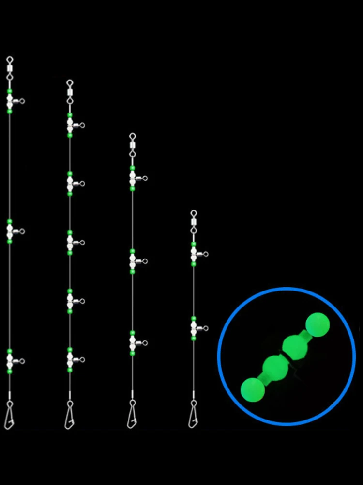 Lunker Pickerel Rig Bright Luminous Rock Fishing Sabiki Hairtail Bass