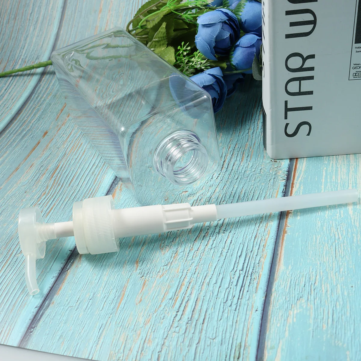 

650 ML Bottled Liquid Dispensers Push Down Pump Hair Shampoo Pump-Bottles Clear Empty Lotion
