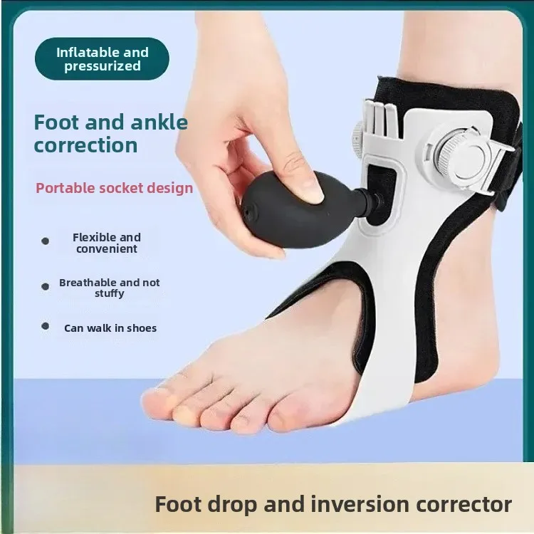 Foot Drop Orthotic Shoe Support Adjustable Ankle Fixation Brace for Inversion Correction Walking Recovery