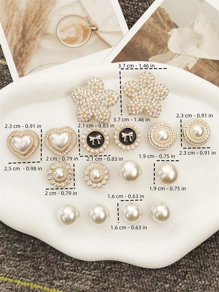 16PCS Luxury Beads Shoe Charms ABS Bling Buckles Decoration DIY Rhinestone Jewelry Clog Pins Accessories Fit Women Sandals Gifts image 6