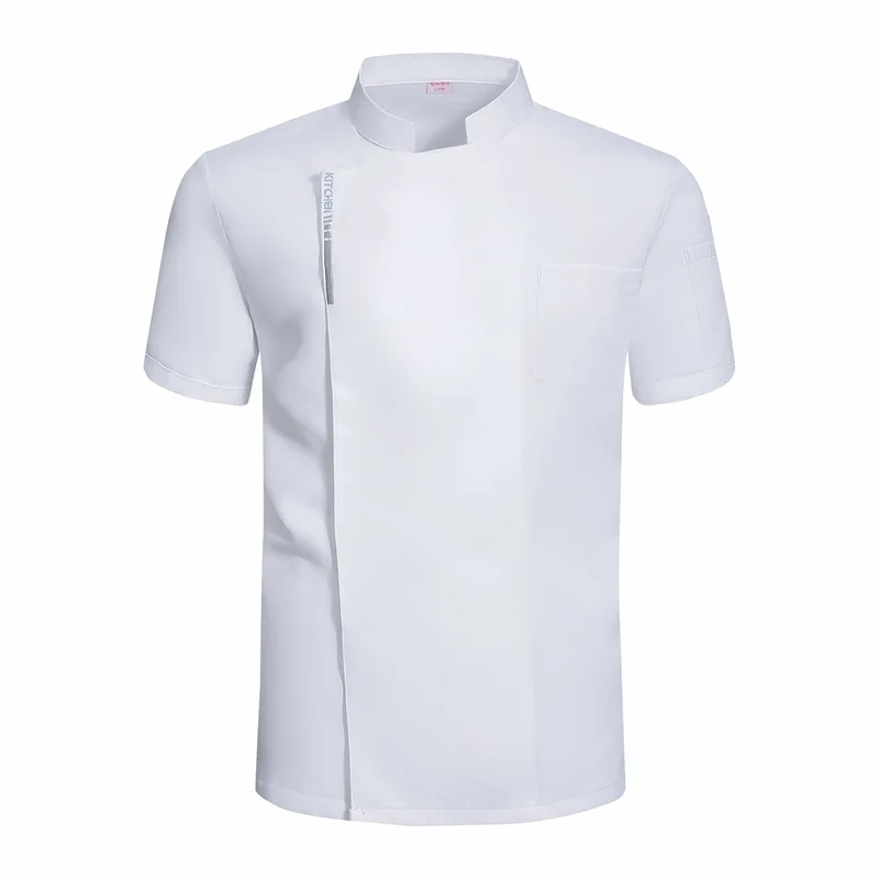 남녀 공용 셰프 재킷 반팔 전문 주방 유니폼 통기성 편안함