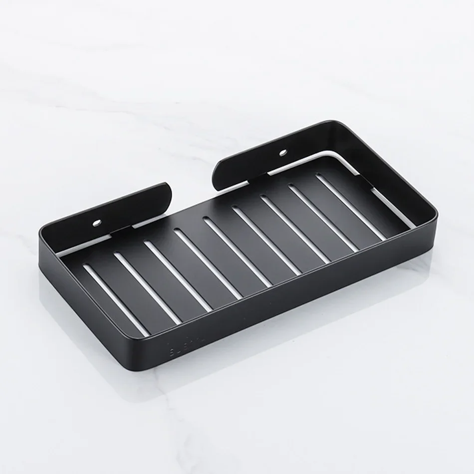 304 Stainless Steel Soap Holder Black Sliver Brushed Rose Gold White Storage Shower Soap Dish Shelf for Kitchen Toilet Bathroom - view 5