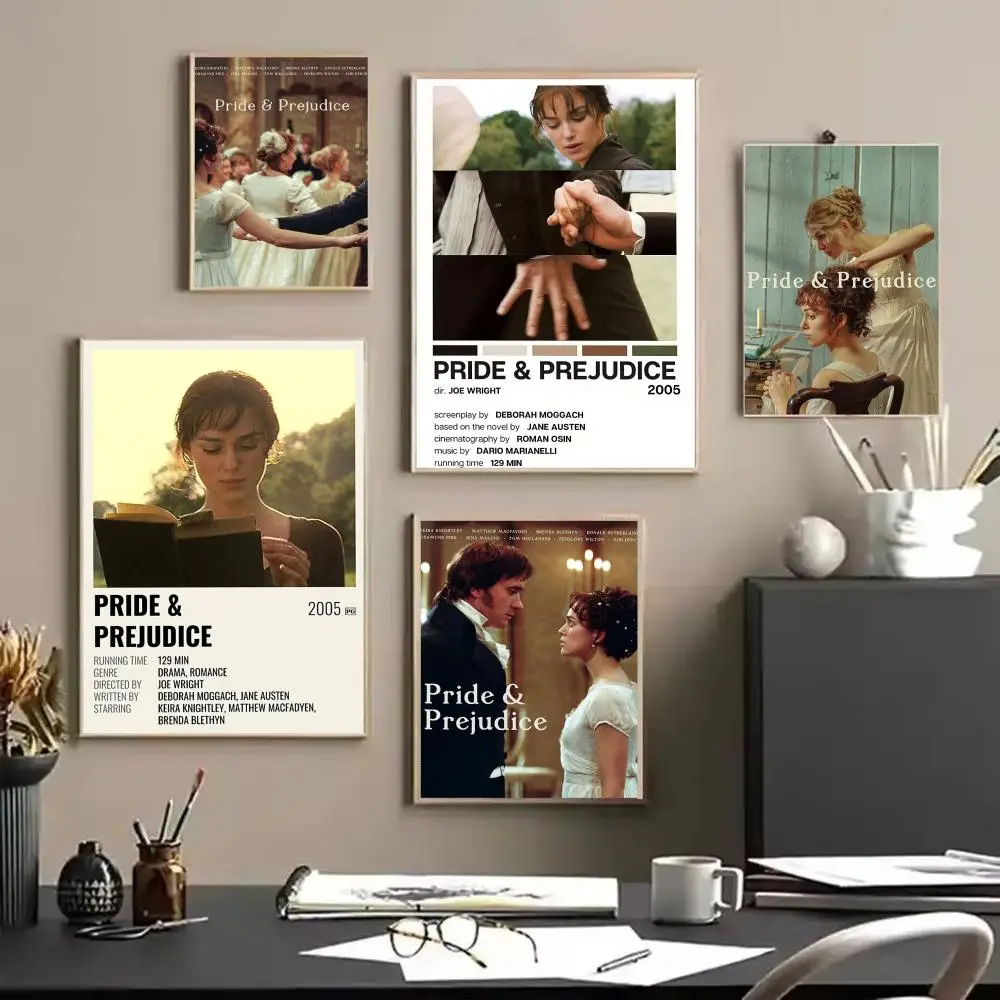 Classic Movie P_Pride And P_Prejudice HD Linen Canvas Poster Wall Art Prints for Living Room Bedroom Office Home Decoration Gift