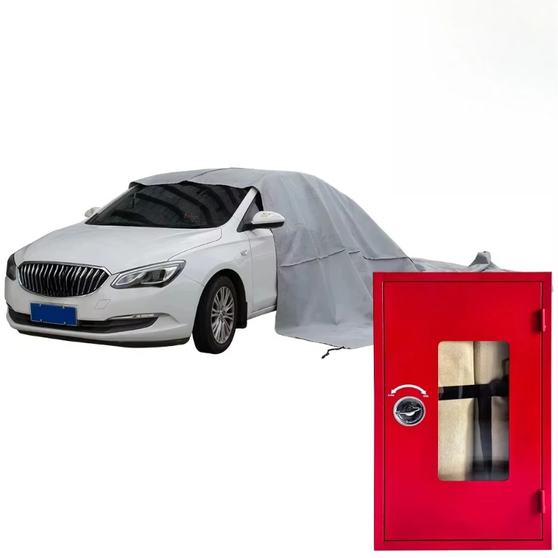 Mantas ignífugas de fibra de vidrio de 20 pies x 30 pies de alta calidad, herramientas efectivas de lucha contra incendios para vehículos eléctricos y automóviles