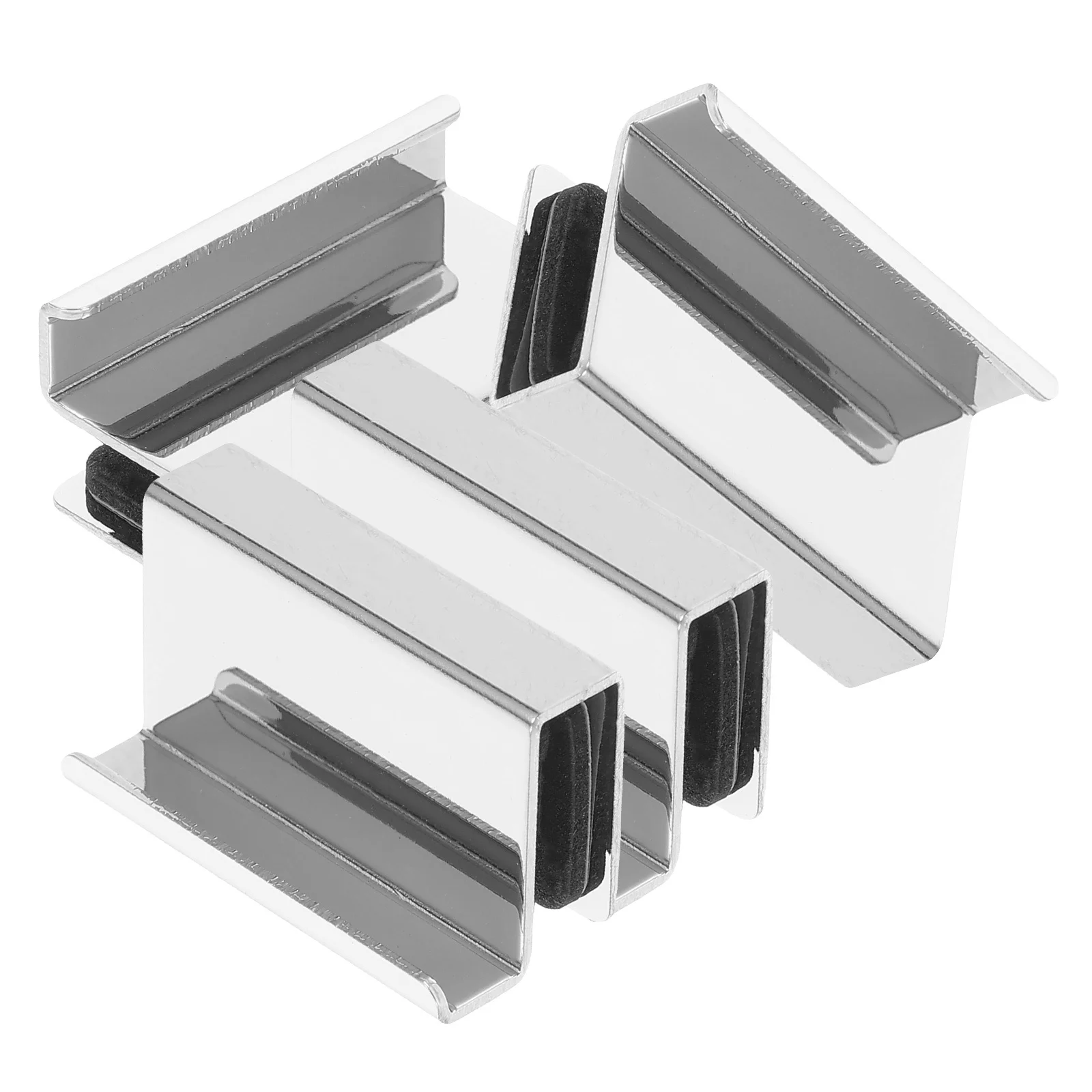 

4Pcs Glass Door Handle Clip Fine Craftsmanship Smooth Surface Ideal for Retail Home Office Showcases Sturdy Replacement Pull