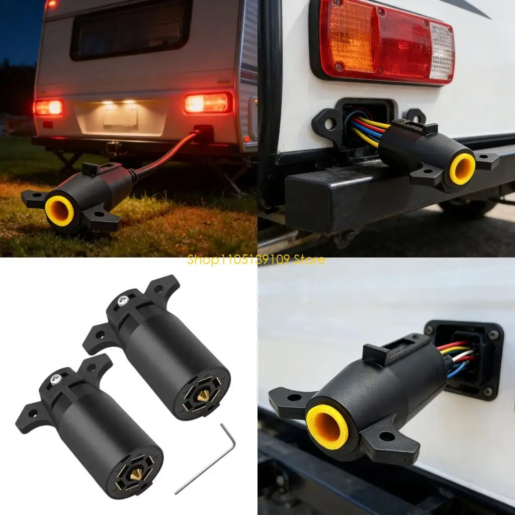 P5ED Easy Installation Waterproof 7 Trailer Plug For Most Towable Campers