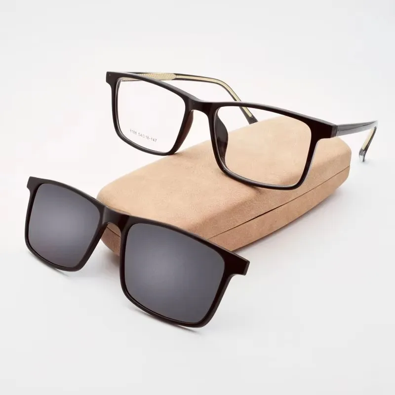 Transparent Glasses Men Magnet Sunglasses Clip Mirrored Magnetic Clip On Glasses Prescription Myopia Spectacle Frames For Women
