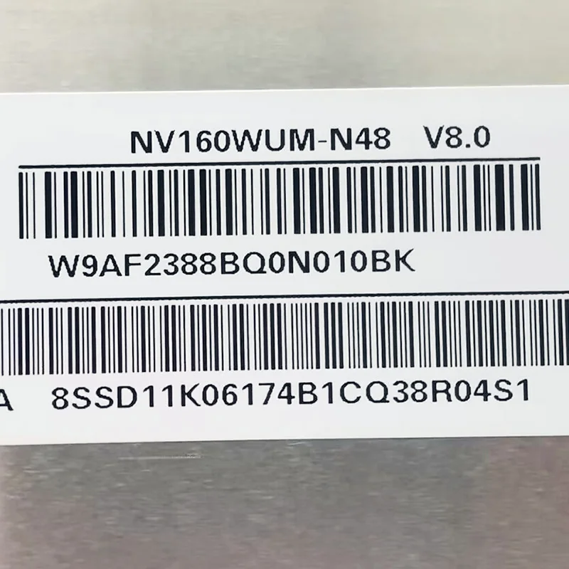 Laptop LCD Screen NV160WUM-N48 fit B160UAN04.2 N160JCE-ELL B160UAN03.3 IPS 30 pins Slim 1920x1200 16.0 inch replacement Display