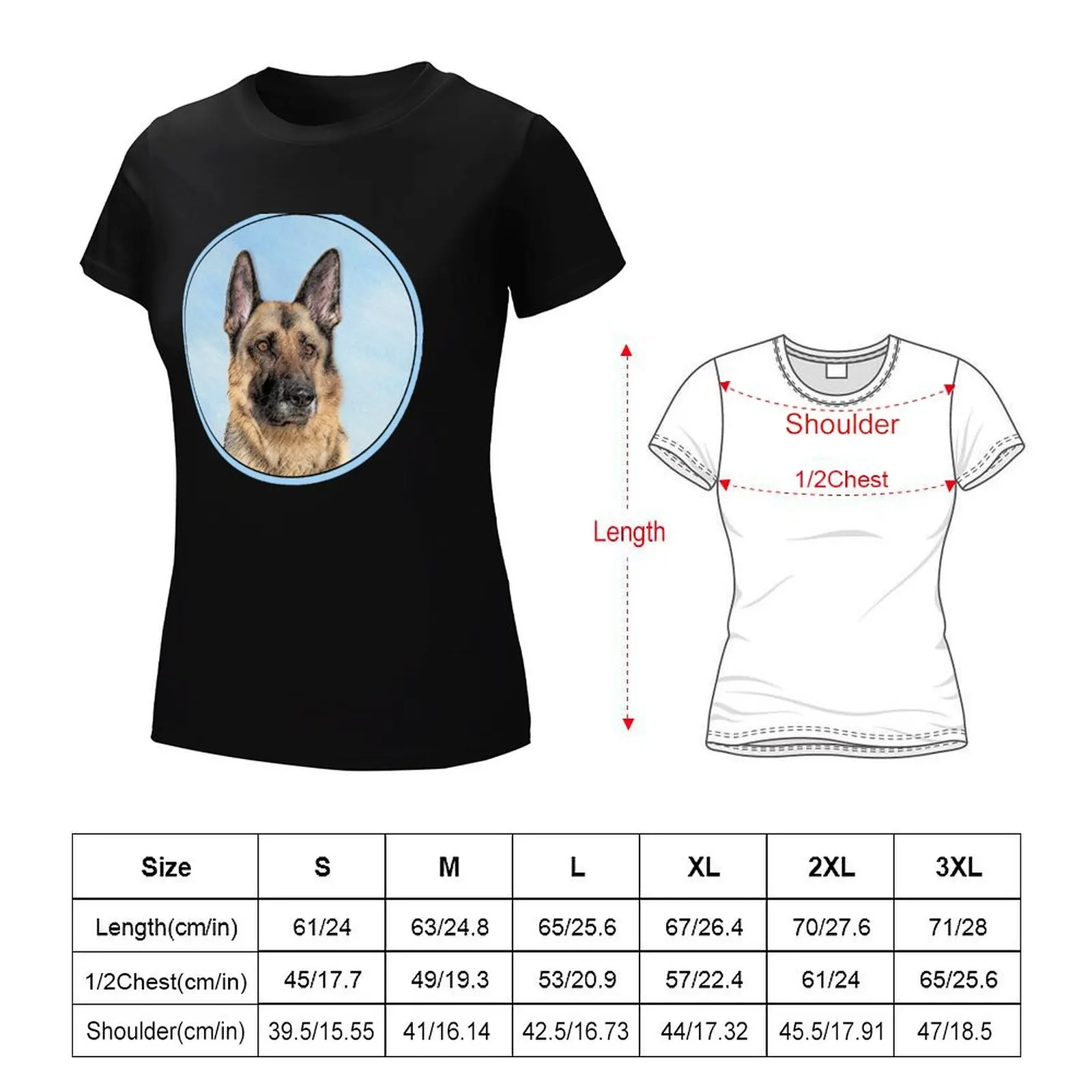 German Shepherd T-Shirt summer tops tops Blouse summer clothes for Women