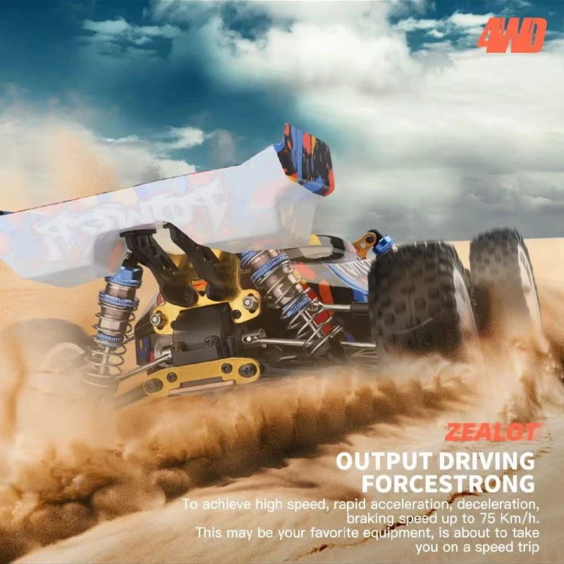 جديد WLtoys 124007 1/12 سيارة RC بدون فرشاة 4WD 75KM/H يد واحدة 2.4G التحكم عن بعد سباق على الطرق الوعرة الانجراف ألعاب أطفال أولادي هدية للأطفال