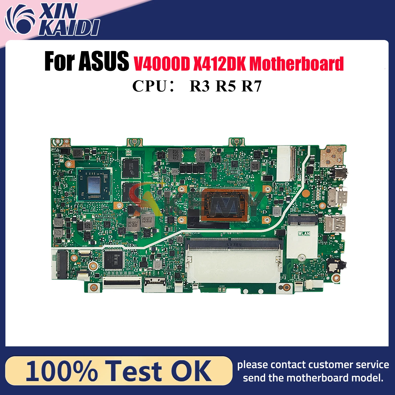

X412DK Laptop Motherboard For ASUS VivoBook X412D X412DK V4000d Notebook Mainboard With R3 R5 R7 CPU 100% tests OK fast shipping