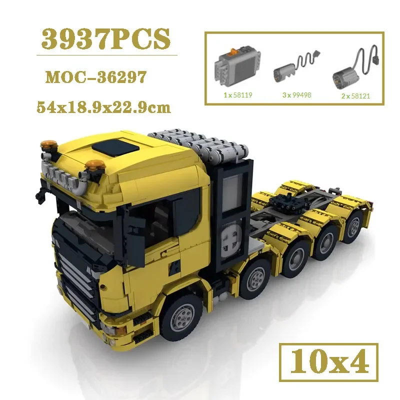 

Classic Building Block MOC-36297 Construction Truck 10x4 Splicing Block Model 3937pcs Custom Birthday Gift Christmas Toy Gift