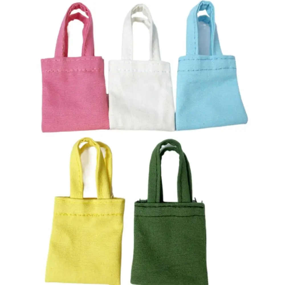Mode miniatuur pop canvas tas veelkleurig OB11 1/6 pop rugzakken simulatie foto rekwisieten pop handtas