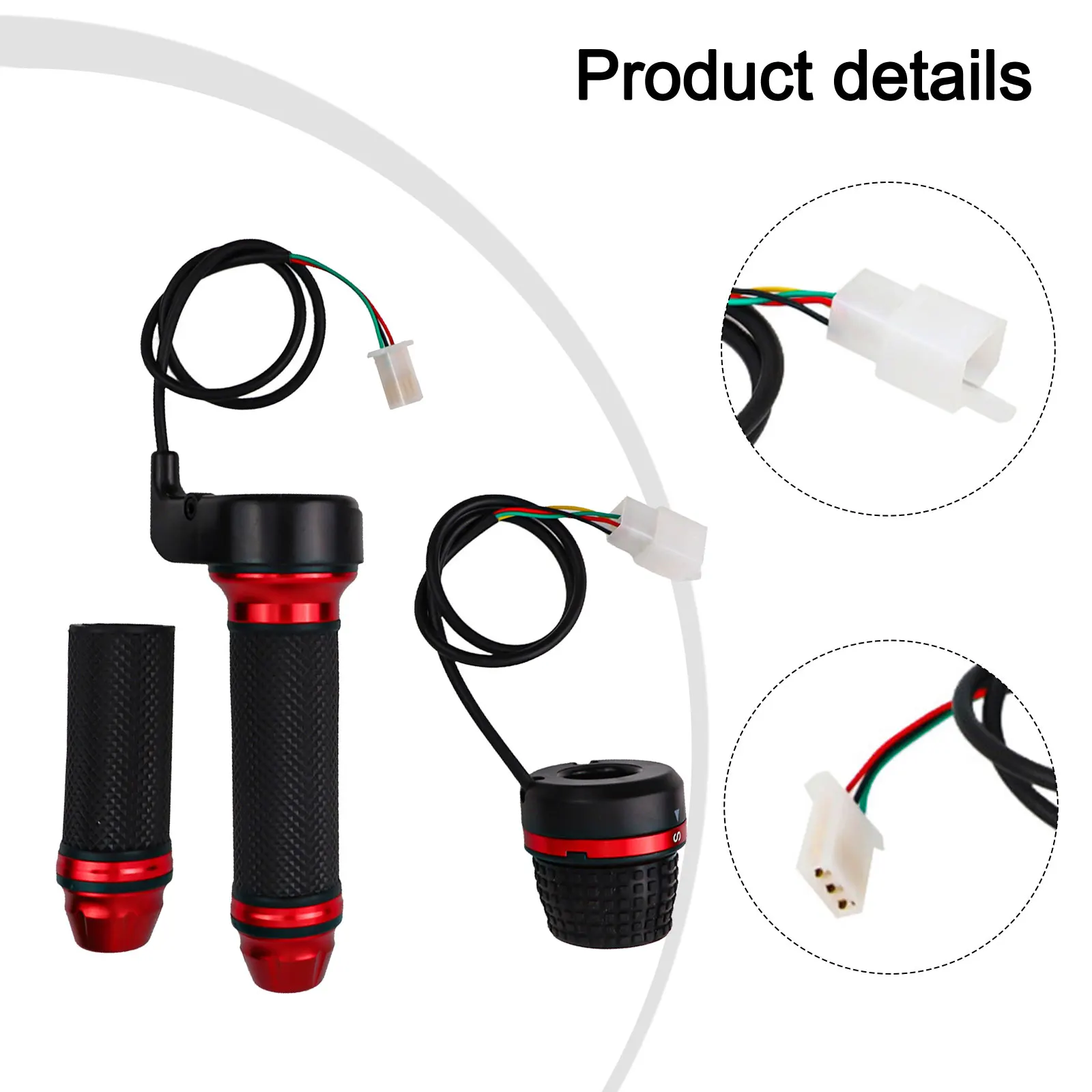 

1 Pair 4 Gear E-Bike Throttle Grips Compatible with 48V 60V 72V Electric Vehicles for Enhanced Speed Adjustment and Control