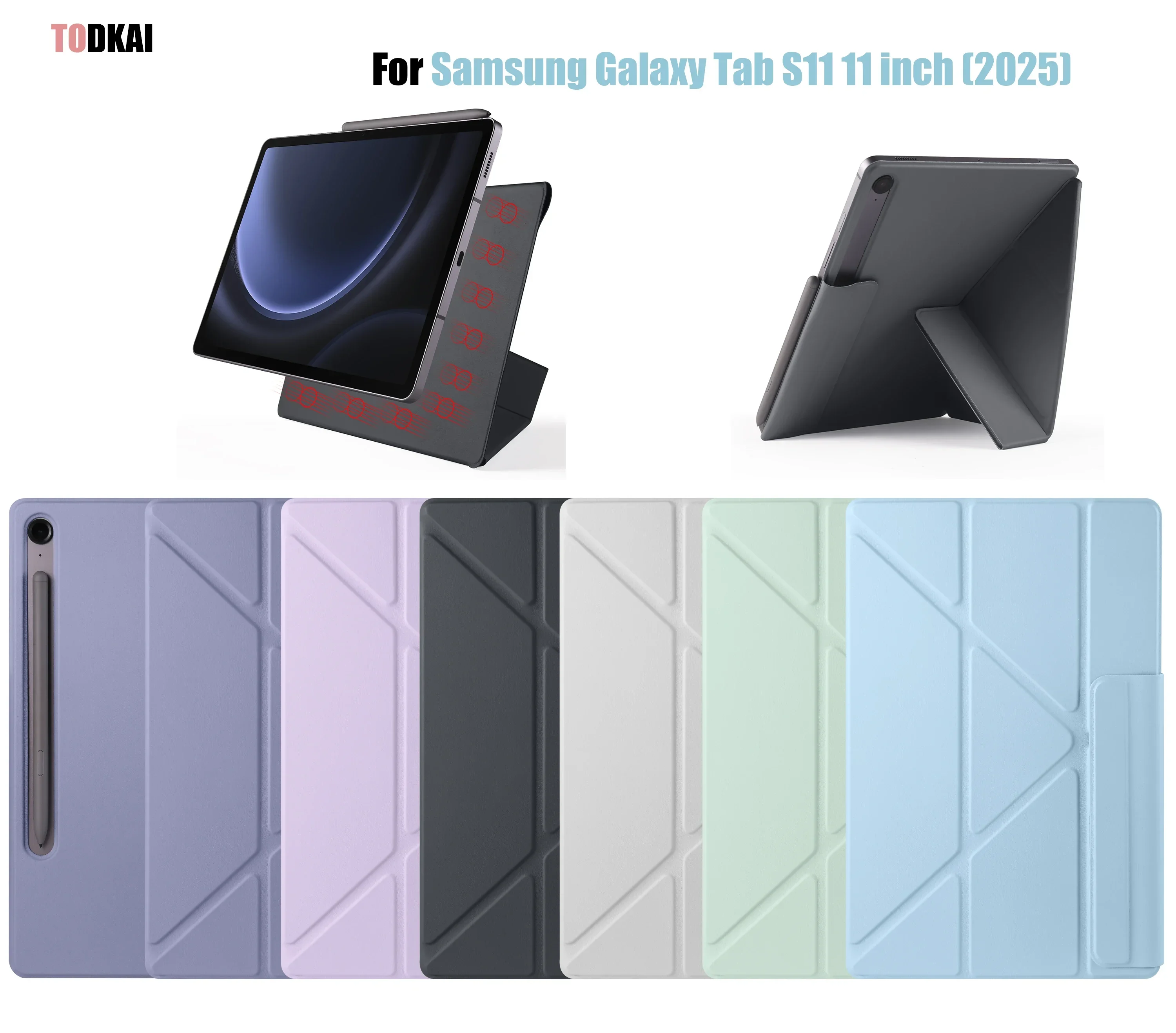 Magnetic Case For Samsung Galaxy Tab S11 11 Inch Y Fold Tablet Case S11 2025 Multi-angle Folding Protection Cover