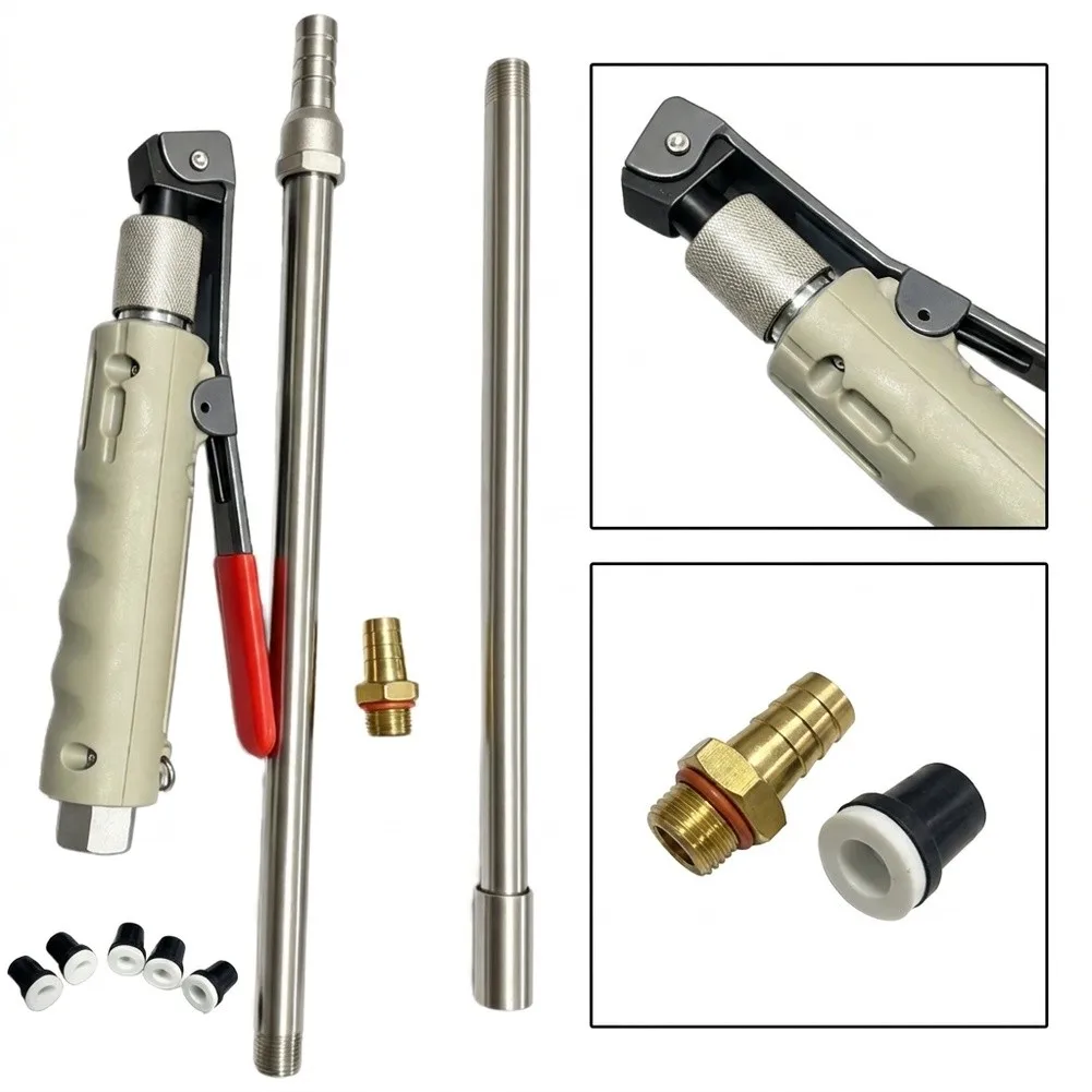 Portable Sandblasting Kit With 60cm Extension And 5 Porcelain Nozzles For Air Compressor For Surface Cleaning Rust Removal Tool