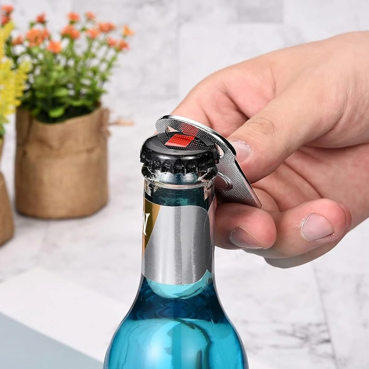 

Thermal Transfer Beer Bottle Opener Refrigerator Magnet For Party Favors Wedding 5Pcs
