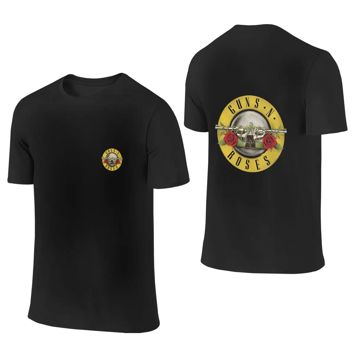 

Guns N Roses Bullet Men's Short Sleeve T-shirt Round Neck 100% Cotton T shirt S-6XL