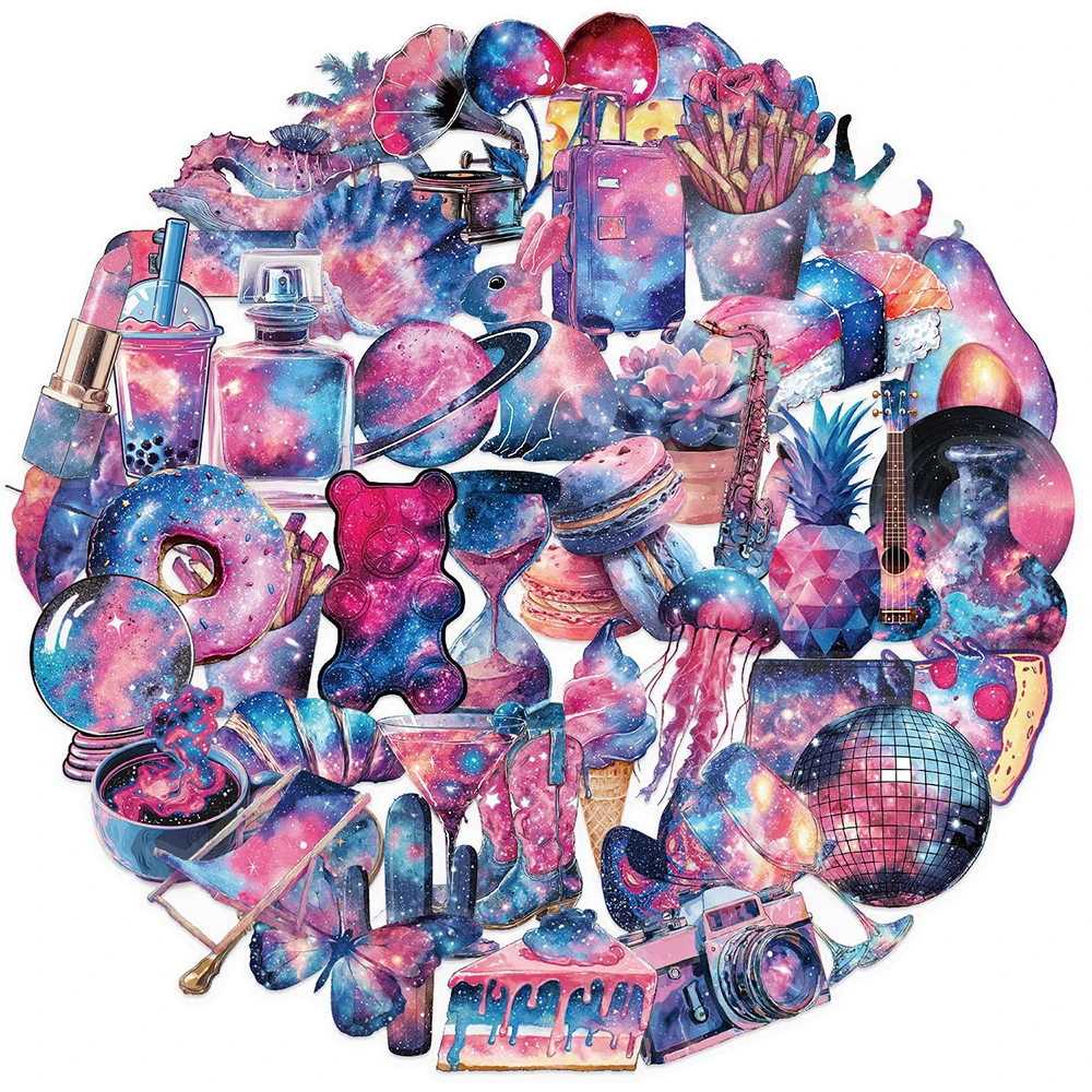 10/30/50 個透明カラフルな星空美的ステッカー漫画クリエイティブ落書きデカール荷物電話スクラップブックステッカー