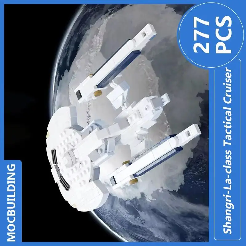 

Shangri-La-класс, тактический крейсер, масштаб 1:1250, модель Moc, строительные блоки, сделай сам, сборные кирпичи, космические развивающие игрушки, подарки, 277 шт.