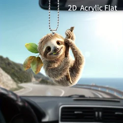 Cute Sloth on The Tree Pendant Versatile Charm Novelty Sloth Keychain for Car Mirror,Backpack,Home,Festive,birthday Gift & Decor