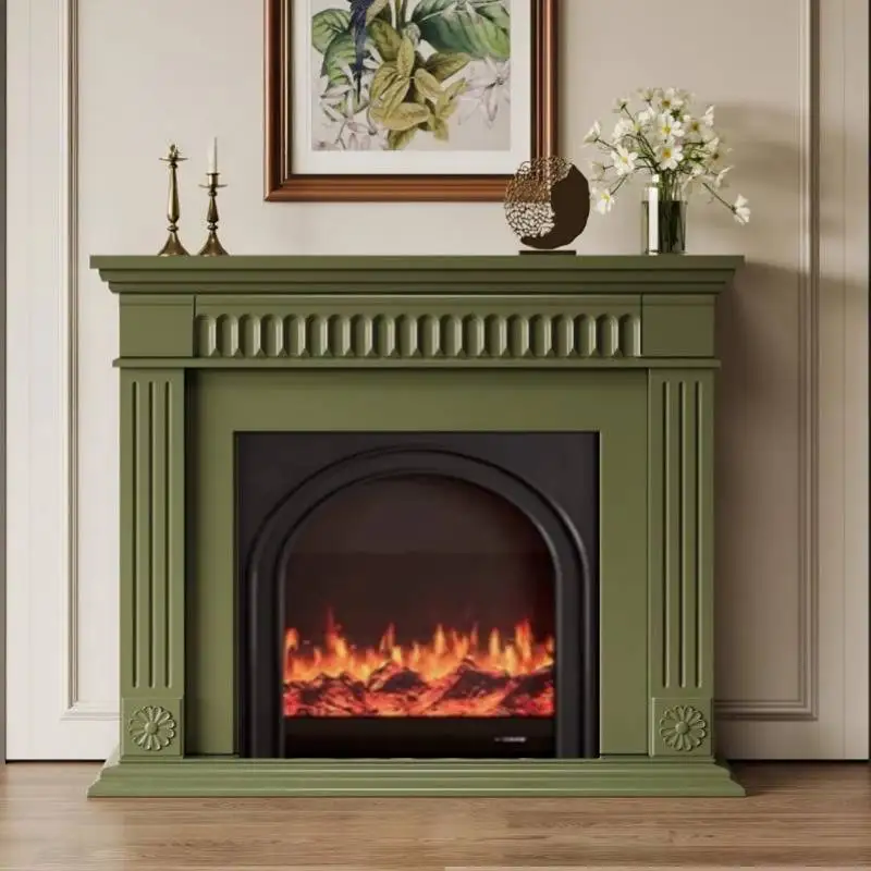 

Green Dustproof Living Room Fireplace Display Art Corner Luxury Living Room Cabinets Arched Tall Mueble Salon Furniture For Home
