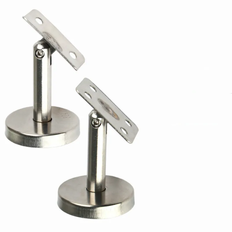 6Pcs/Lot 304 Stainless Steel Handrail Wall Floor Mount Straight Post Bracket Adjustable Flat Curve Plate with Screw Anchor