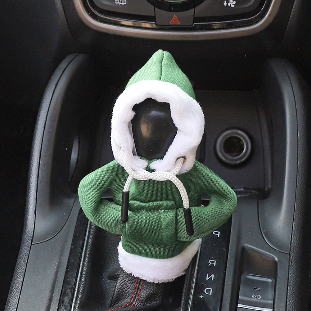 Christmas Gear Shift Mini Hoodie Cover Shift Cover Gear Handle Decoration Fits Manual Automatic Car Shift Lever Interior Decor