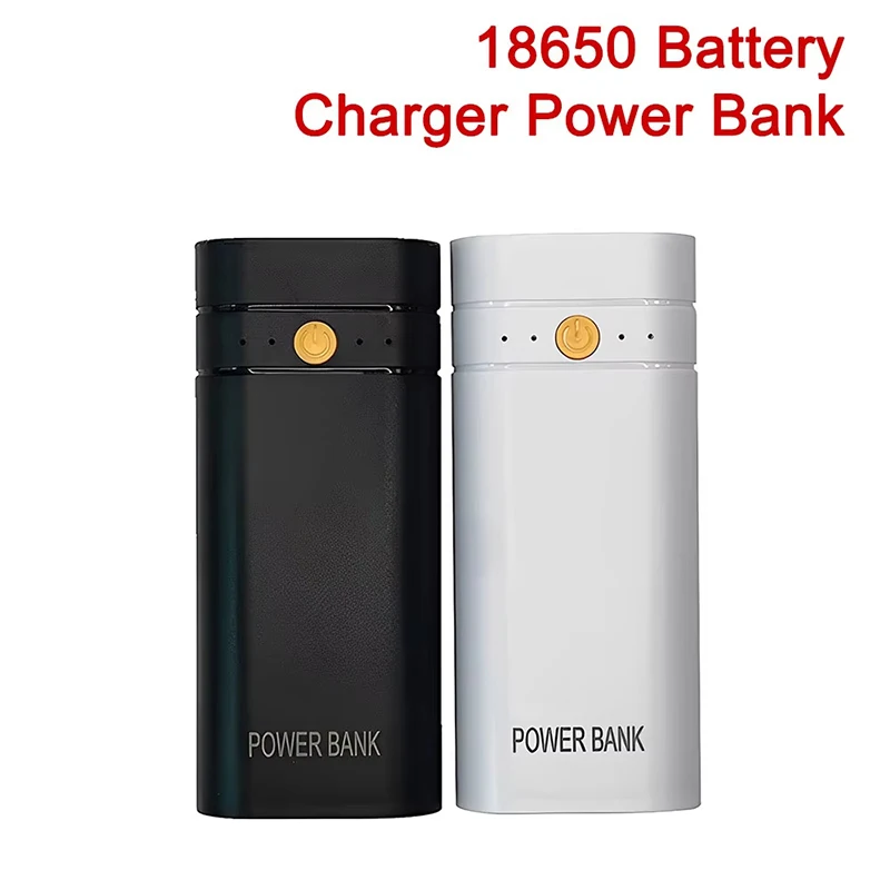 10X 18650 Power Bank Case Battery Holder Dual USB Type C Charge Shell For iPhone Xiaomi Huawei 8X 18650 Battery Case Storage Box