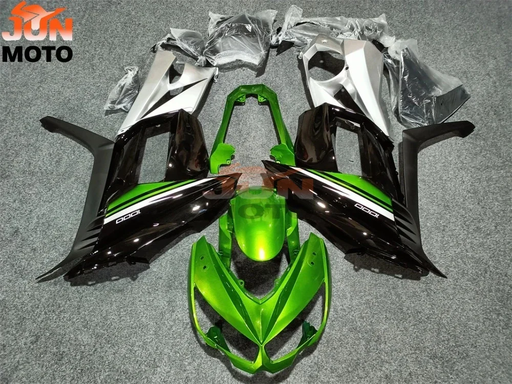 JUN Custom Fit For Kawasaki Z1000SX Fairings Z1000 SX Abs Fairing 2010-2014 SX with Bag EDITION Full Body Kits Pearl Green Black
