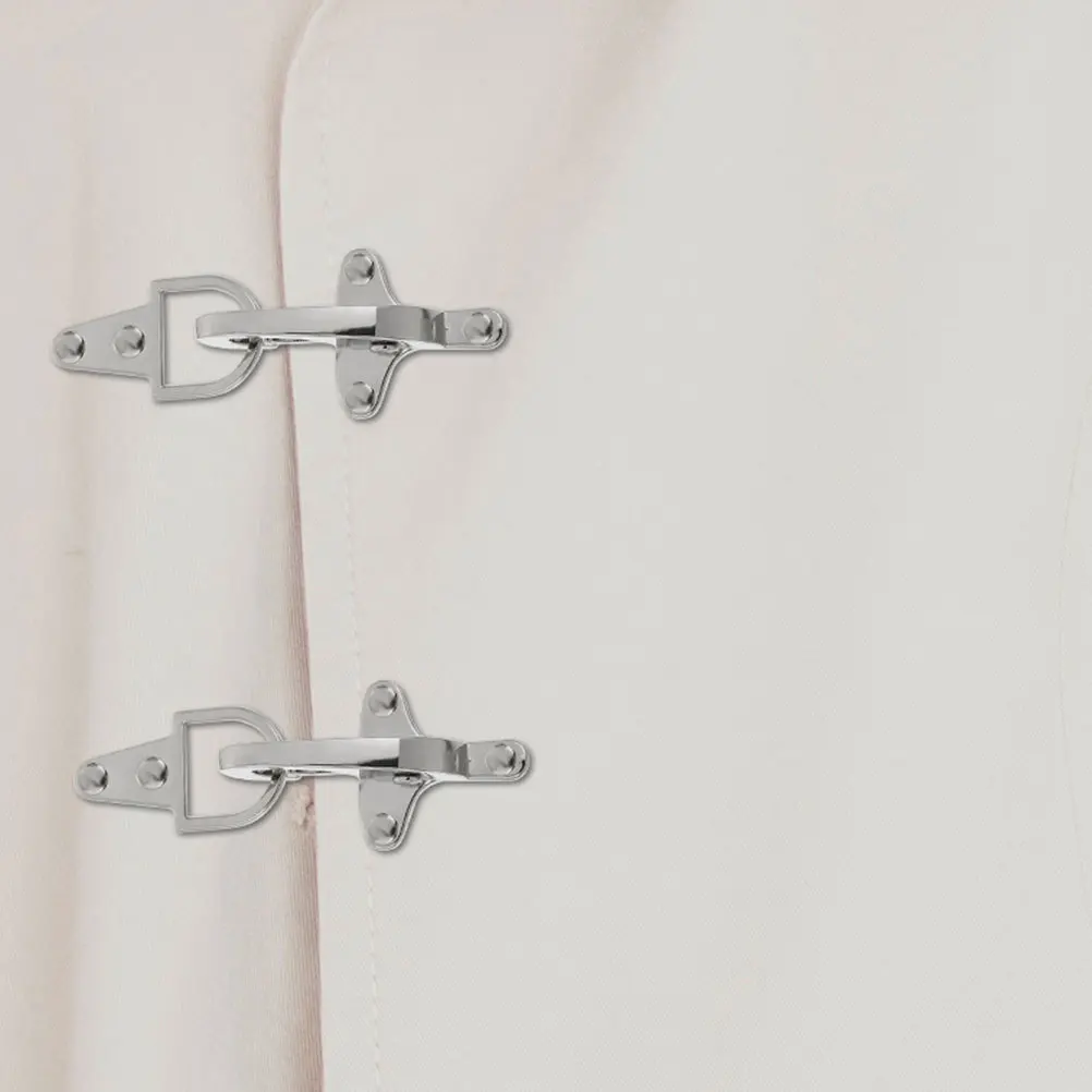 3 مجموعة مشبك تبديل معدني للمعاطف أسفل السترات الفضة سبائك الزنك خياطة على إغلاق كليب استبدال السحابة الخصر المشدود