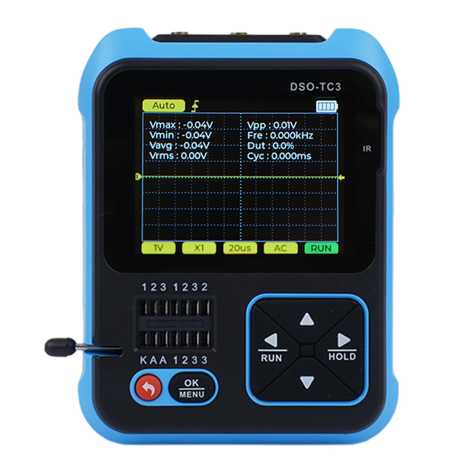 Portable Digital Oscilloscope Transistor Tester Function Signal Generator, High Sensitivity Capture, Long Battery Life