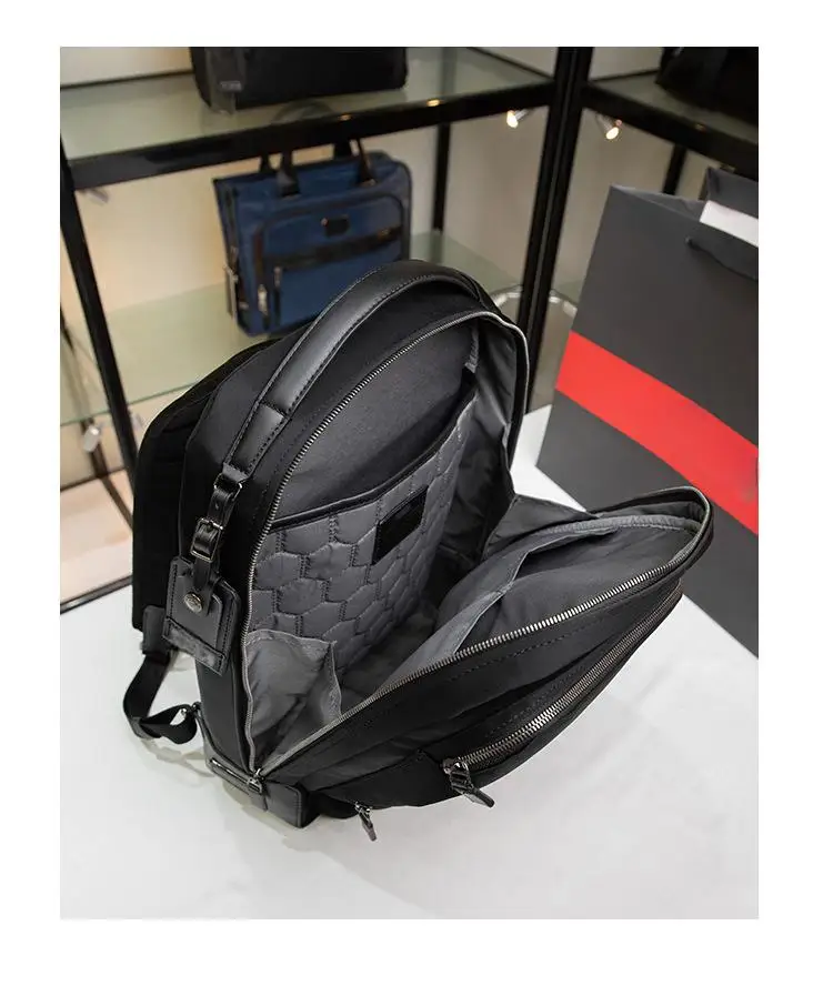 حقيبة ظهر للمغامرة للشباب - حقيبة نهارية سوداء أنيقة مع نسيج مقاوم للطقس للنزهات والاستكشاف 6602011