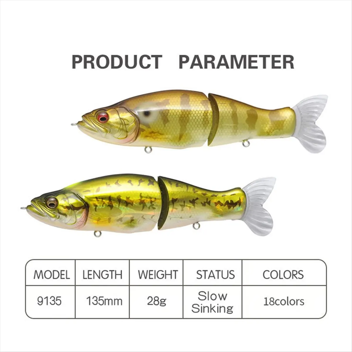 【~ New A88T】Slow Floating Bait Swimming Bait Joint Swing Bait Lure Bait Bionics Bait B
