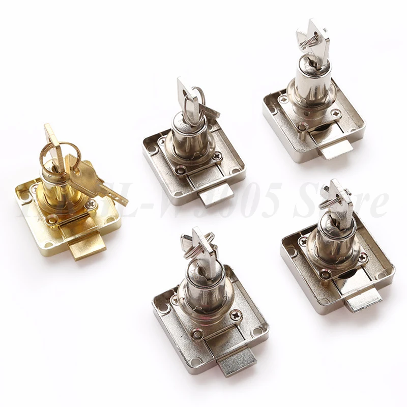 1PC Thickened Zinc Alloy Cabinet Lock Drawer Lock With 2 Keys Mailbox Lock Office Desk Lock Cabinet Door Lock Furniture Hardware