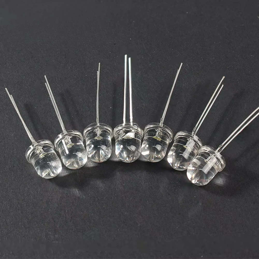 50pcs/100pcs Transparent LED Diode Kit 3mm 8mm 10mm Multicolor Light Emitting Diodes Kit 5 Colors Red/Green/Blue/Yellow/White
