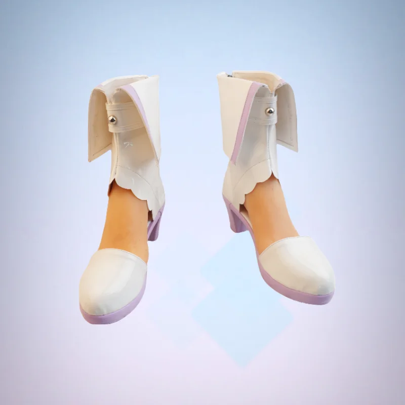 Steins Gate Makise Kurisu Christina The Zombie Cosplay Kostüm Hochzeitskleid Schuhe Weiße Schuhe mit hohen Absätzen Handgefertigte Stiefel