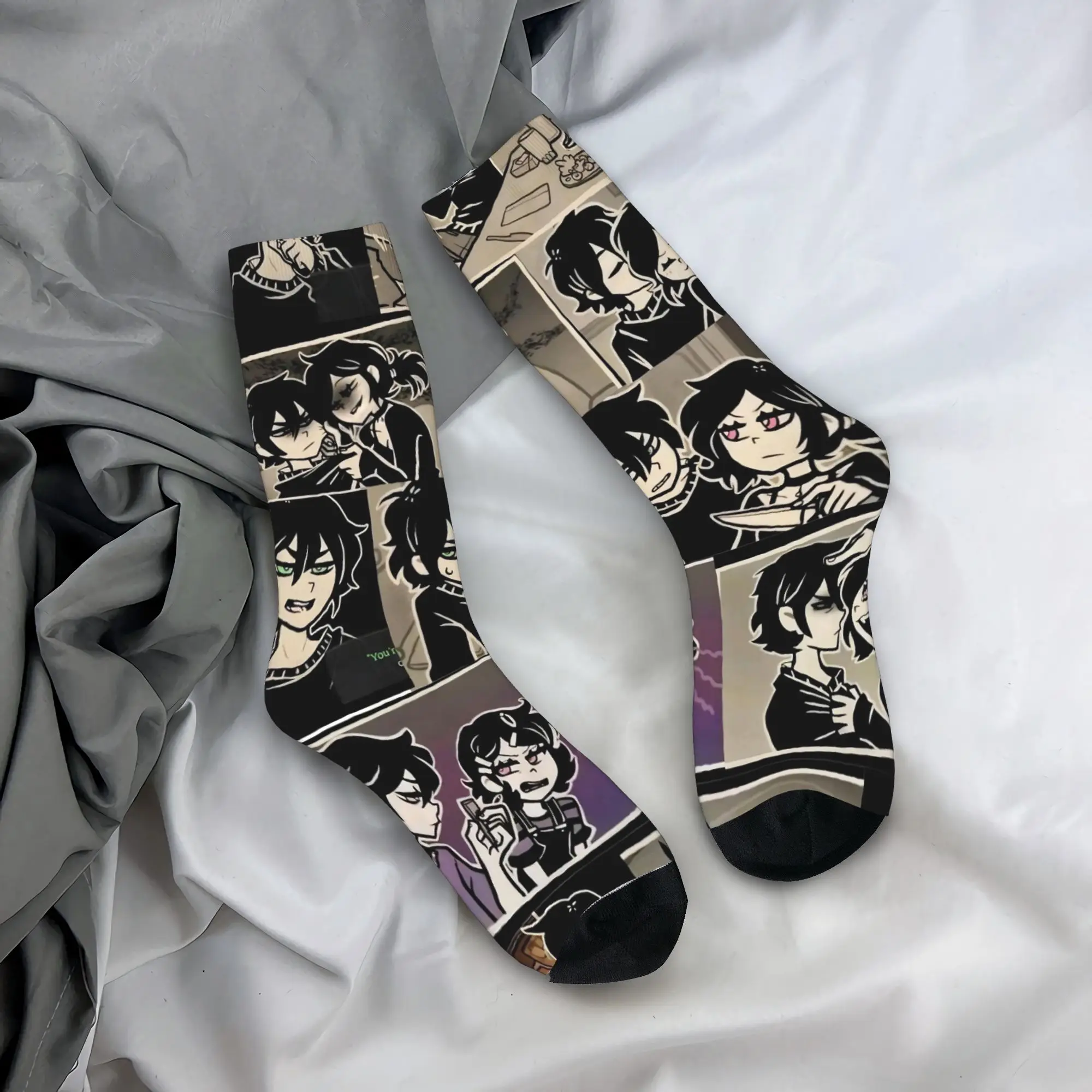 

Носки Game The Coffin of Andy and Leyley, нескользящие чулки унисекс, мужские теплые мягкие носки для бега, осенние носки с элегантным дизайном