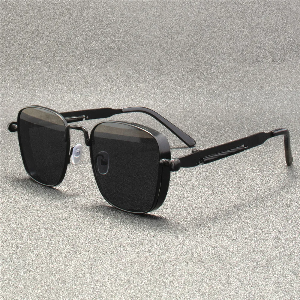 2PCS ZXWLYXGX Metall Steampunk Sonnenbrille Männer Frauen Mode Gläser Marke Designer Retro Vintage Sonnenbrille – Detail 1