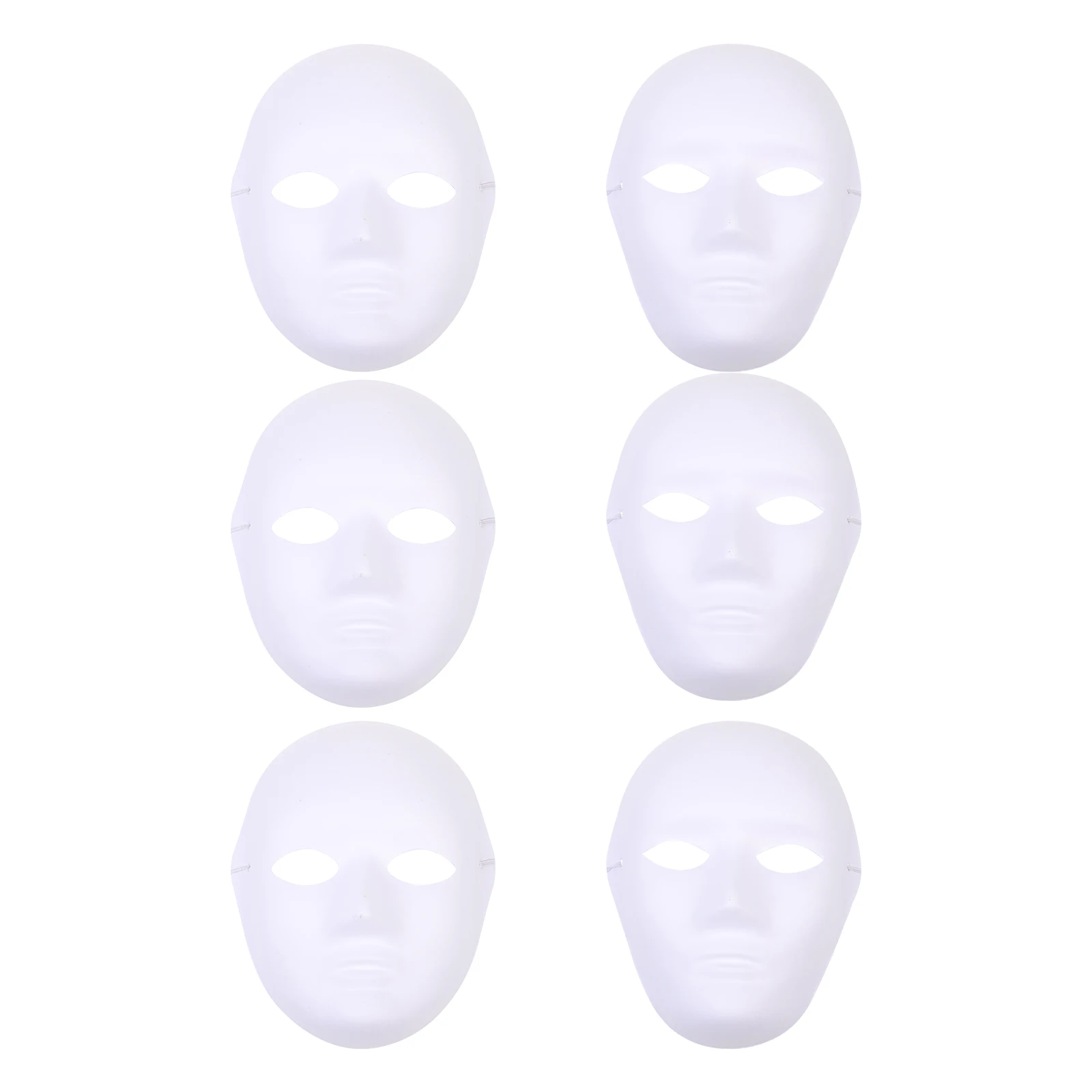 

6pcs Masks White Paper Masquerade Props for Masquerade Mask Party School Dance White Paper Mask Festivals H made Crafts