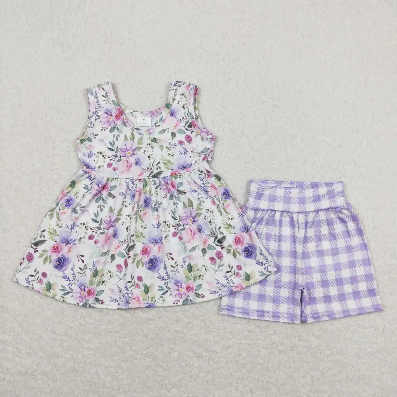 

GSSO0742 New Arrival Toddler Clothes Short Sleeve Top With Shorts Set Kids Girls Summer Outfits