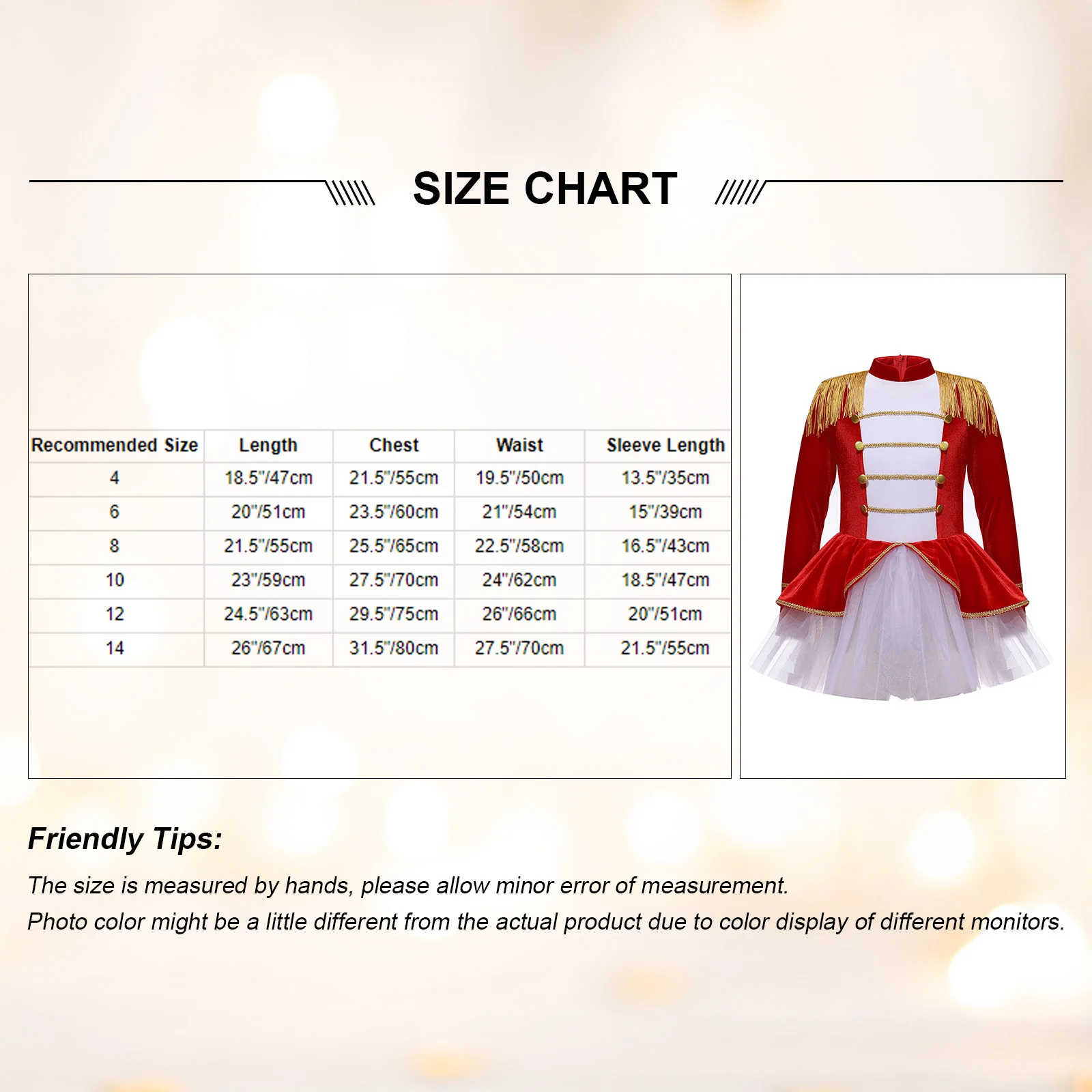 Girls Halloween Cosplay Circus Costume Long Sleeve Tassel Epaulet Ballet Tutu Leotard Jumpsuit Christmas Festival Party Costume