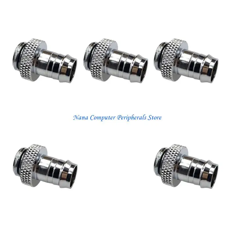 F68C Metal Water Cooling Hose Connectors 3/8inch 4 Thread For Gaming