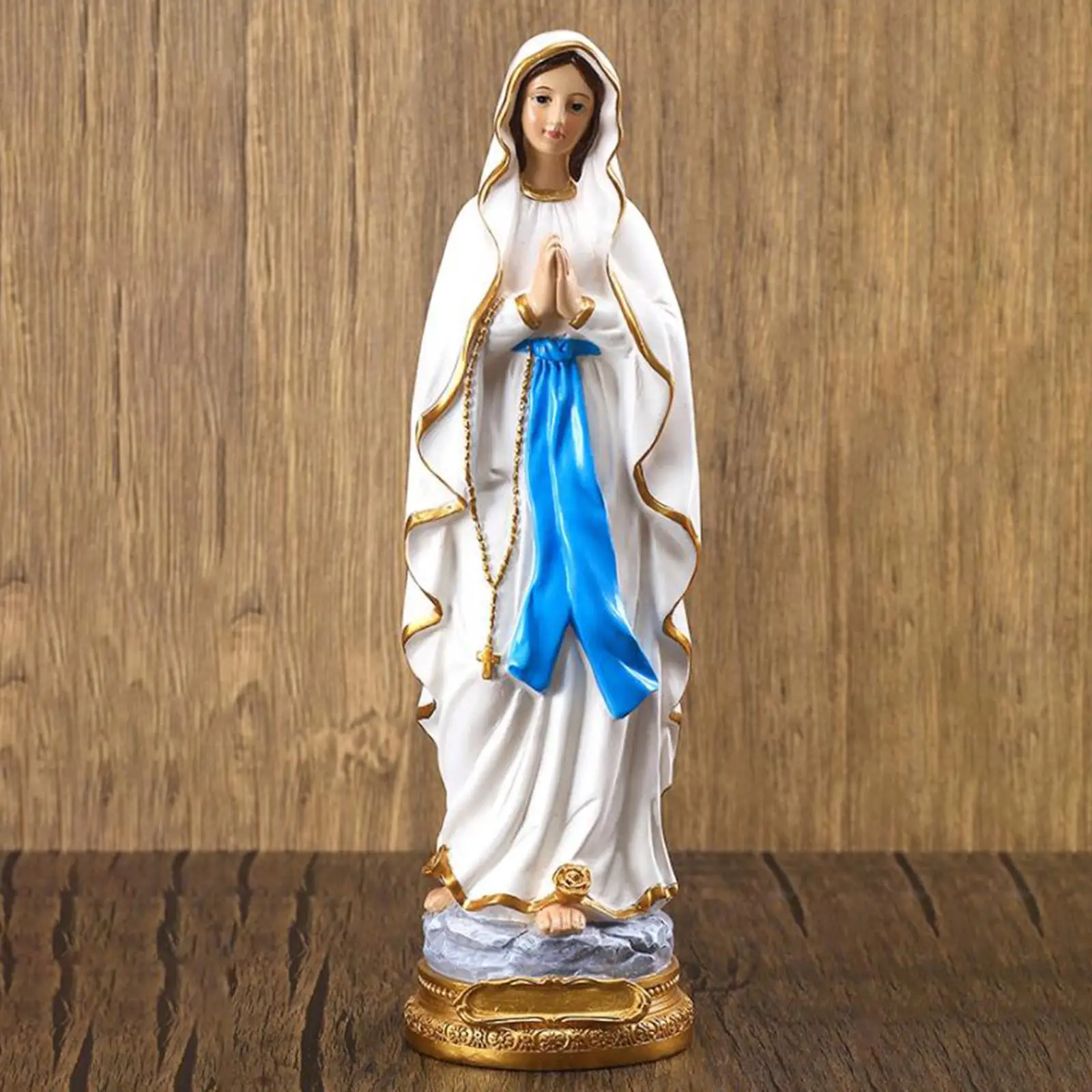 Praying Madonna Virgin Mary Statue Catholic Blessed for Collection Decor