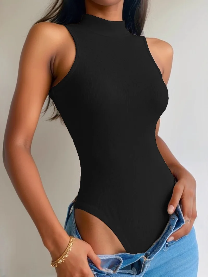 

Sexy Slim Fit Ribbed Svel Jumpsuit Women's Faion Casual ort Pants Polyester Fiber mid Waist Wide Leg Pants