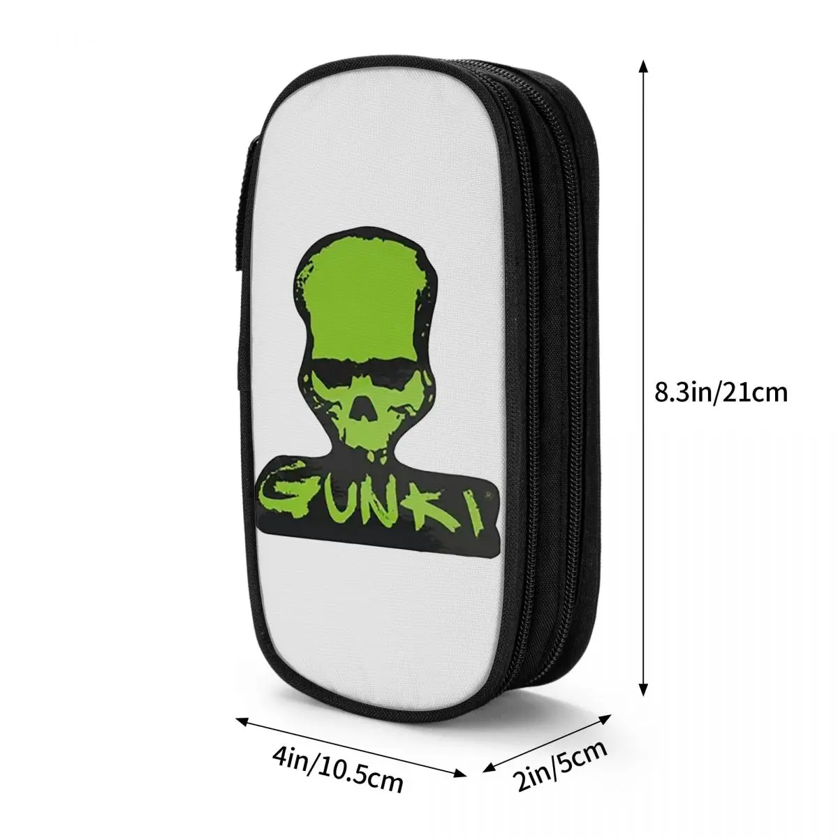 Gunki Logo Angling Skull Fishing Gunki Pencil Case for Boy Girl School Pen Box Pencil Bag Stationery Supplies Pen Holder Bag