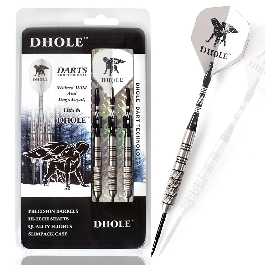 CUESOUL DHOLE Tungsten Steel Tip Darts with 20/21/24/25/30 Grams Dart Barrels  Dart Shafts  Flights DHOL-F1105